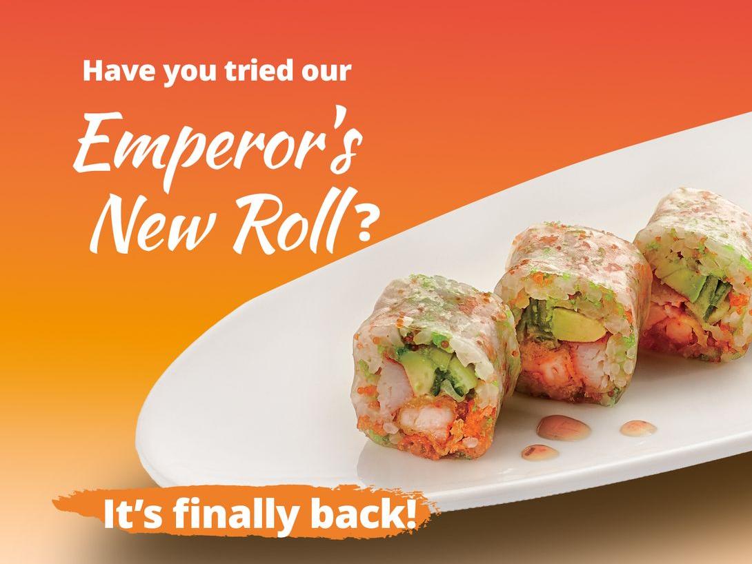 Emperor's New Roll-Your Favorite Is Returning. Exclusively on Sumo Mobile App
